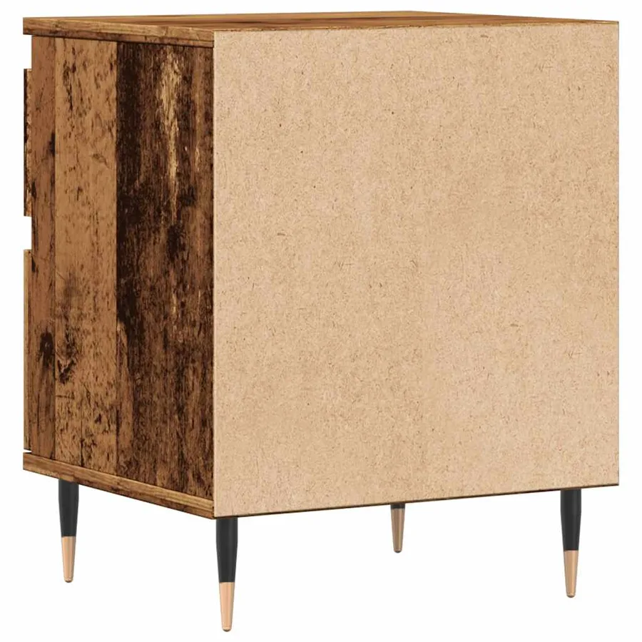 Table de chevet vieux bois 40x35x50 cm bois d’ingénierie - 6