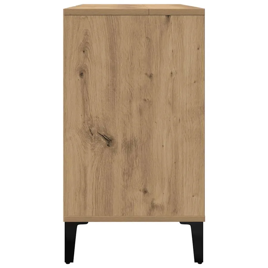 Armoire d'évier chêne artisanal 80x33x60 cm bois d'ingénierie - 7