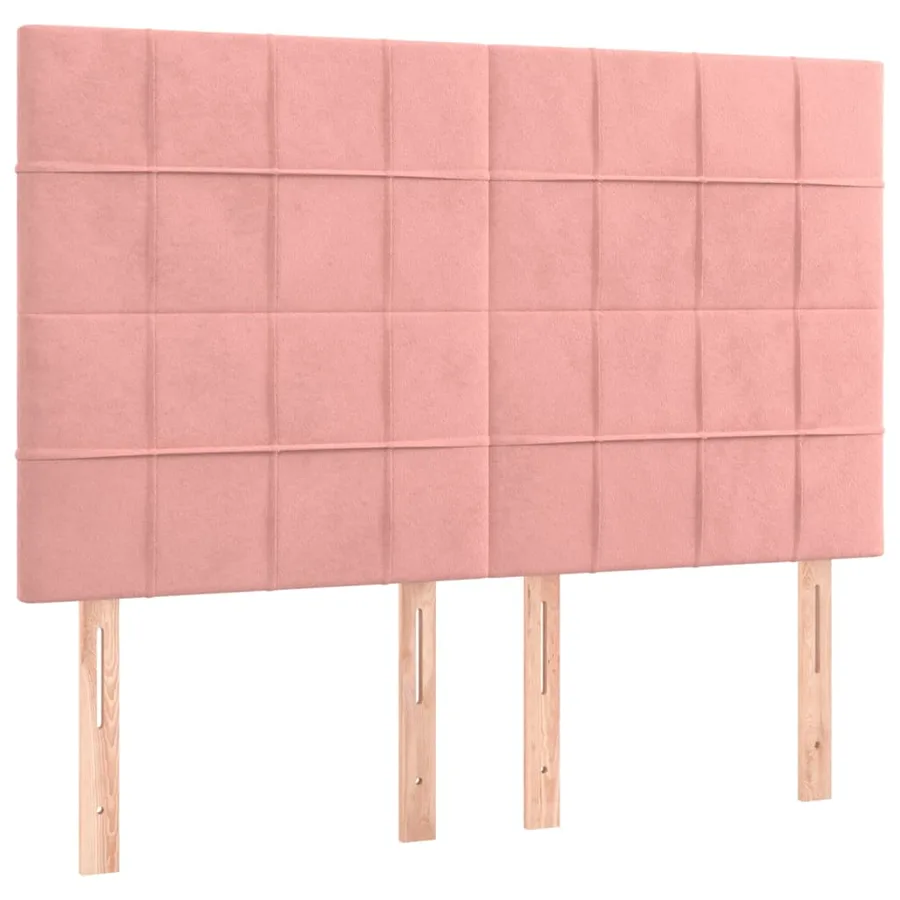 Sommier à lattes de lit avec matelas Rose 140x190 cm Velours - 5