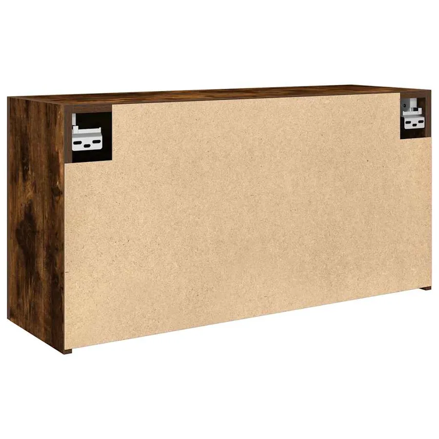 Armoire murale de bain chêne fumé 80x25x40 cm bois d'ingénierie - 8