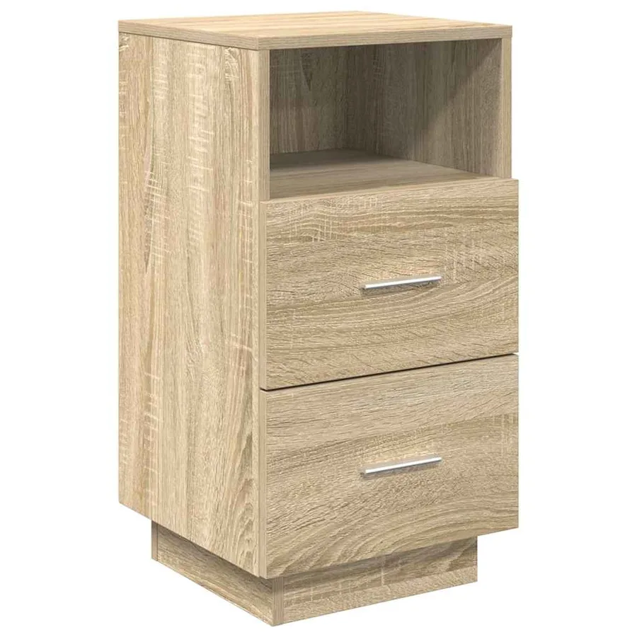 Table de chevet avec 2 tiroirs chêne sonoma 36x36x68 cm - 2