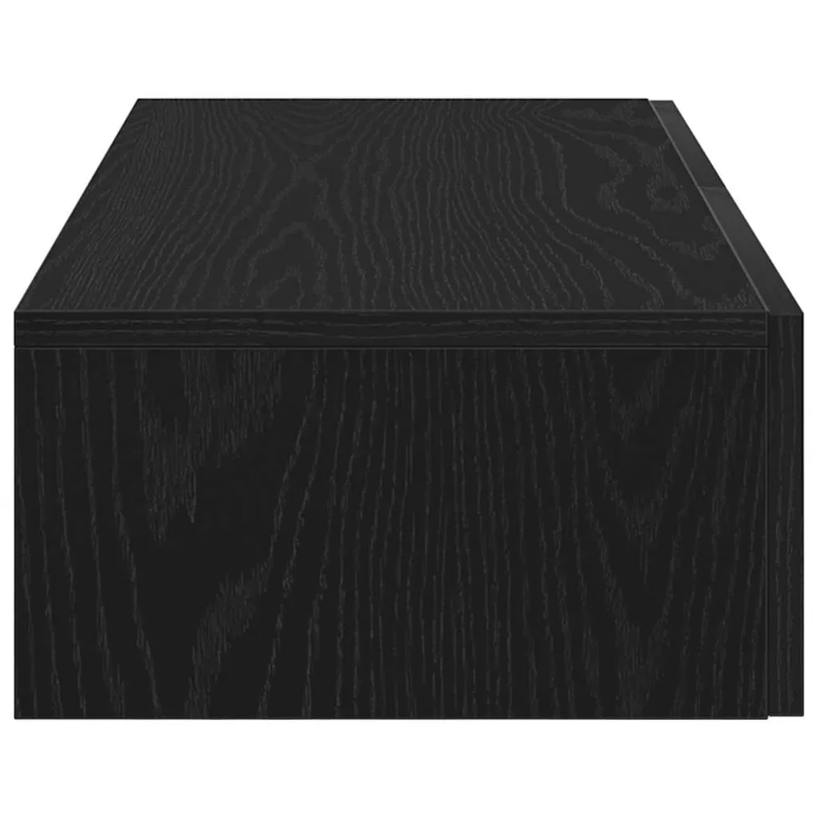Étagère murale avec tiroirs noir 80x33x17 cm bois d'ingénierie - 5