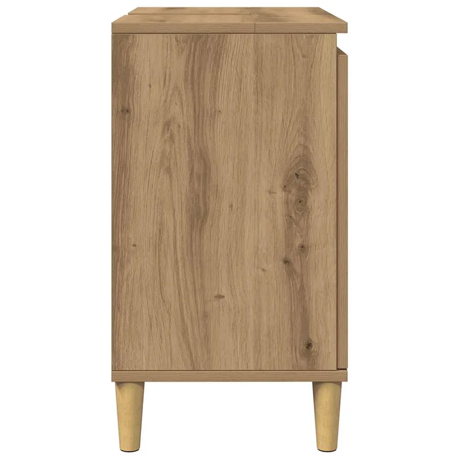 Armoire d'évier chêne artisanal 58x33x60 cm bois d'ingénierie - 6