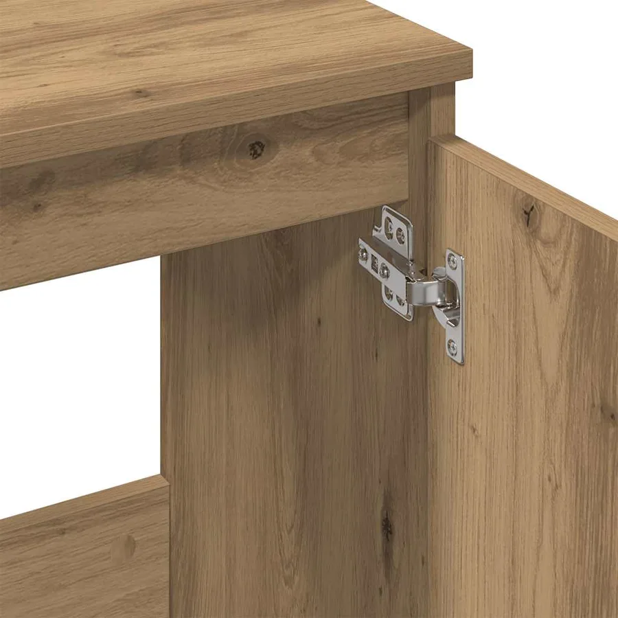 Armoire d'évier chêne artisanal 58x33x60 cm bois d'ingénierie - 8
