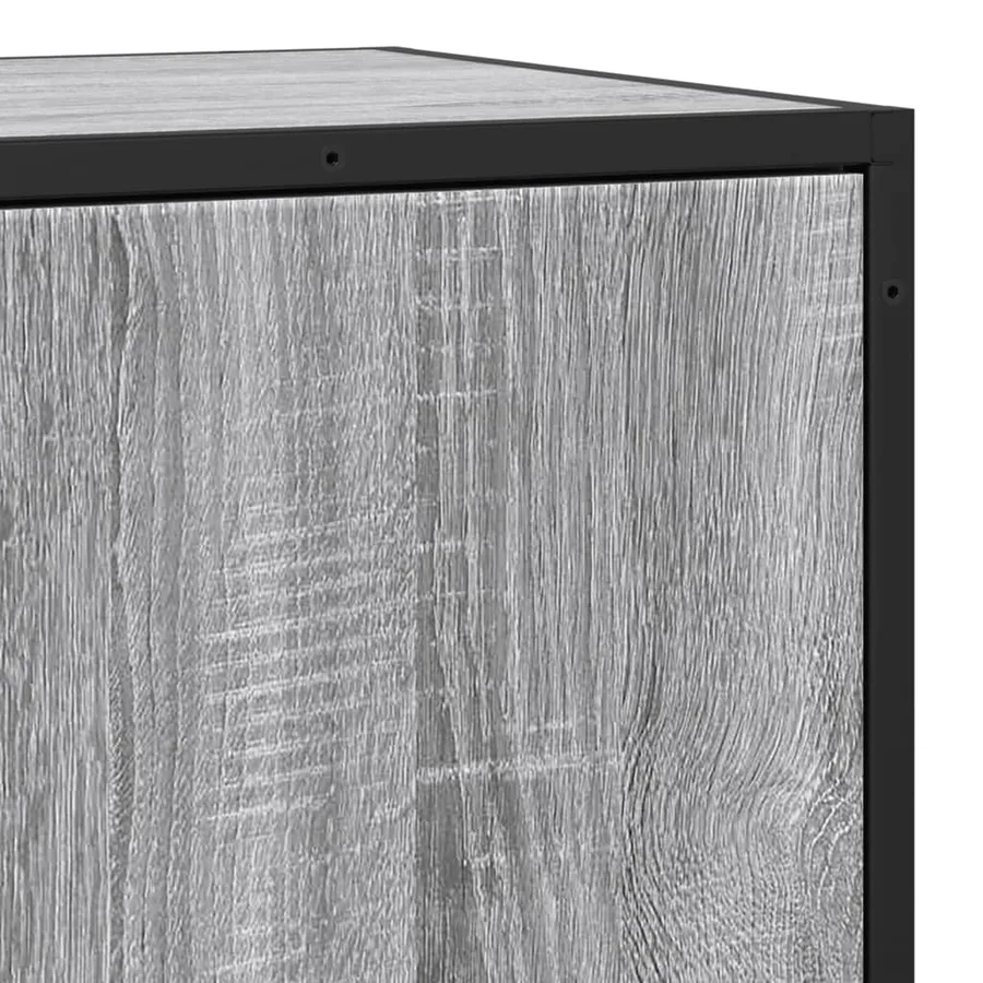 Buffet sonoma gris 35,5x35x76 cm bois d'ingénierie et métal - 9