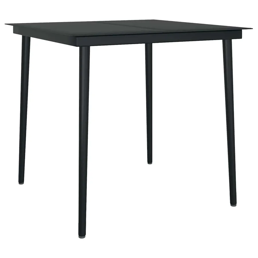 Ensemble à manger jardin coussins 3pcs marron poly rotin verre - 6