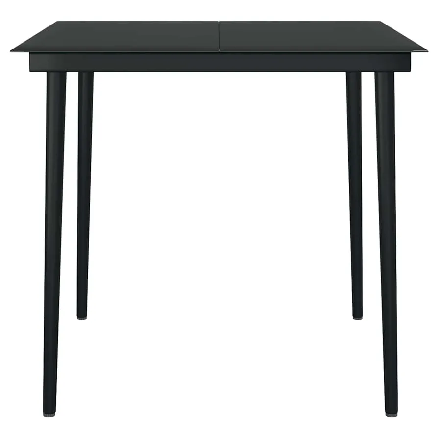 Ensemble à manger jardin coussins 3pcs marron poly rotin verre - 7