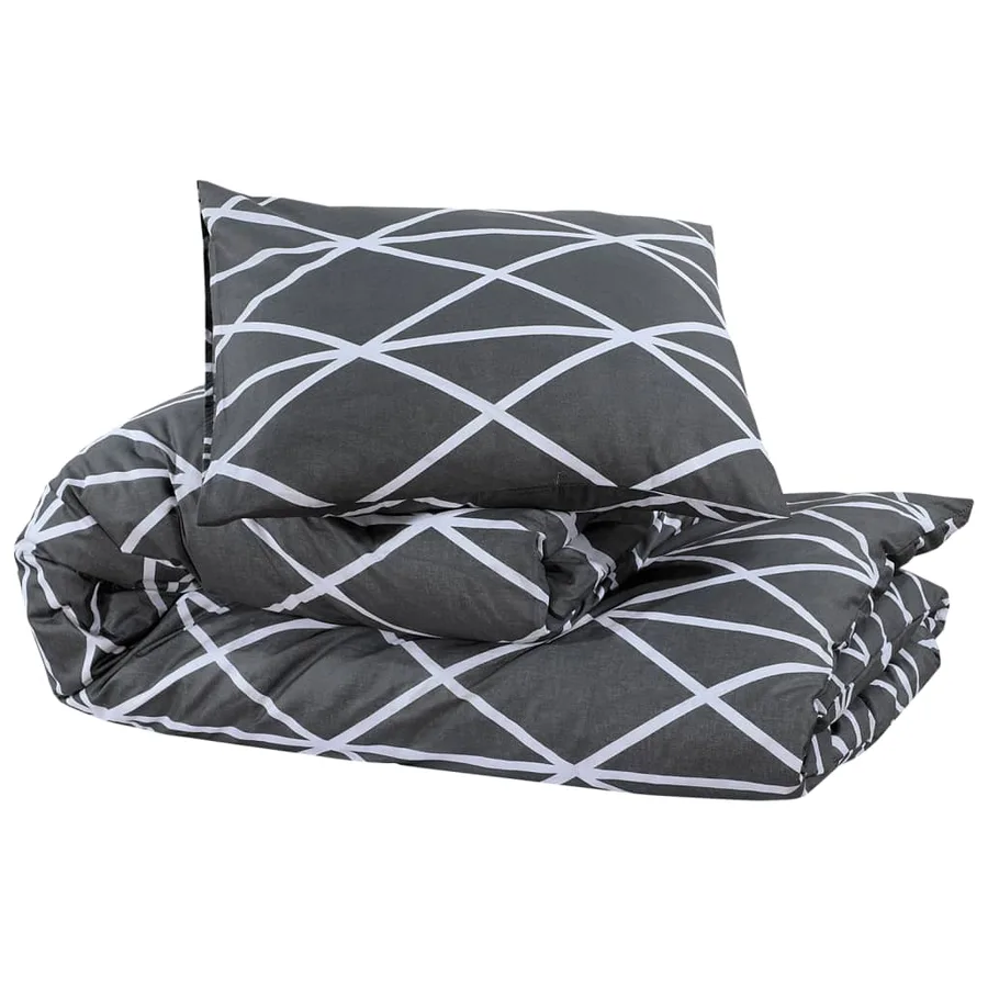 Ensemble de housse de couette Gris 200x220 cm Coton - 3