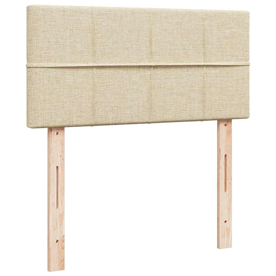 Lit ottoman avec matelas crème 100x200 cm tissu - 9