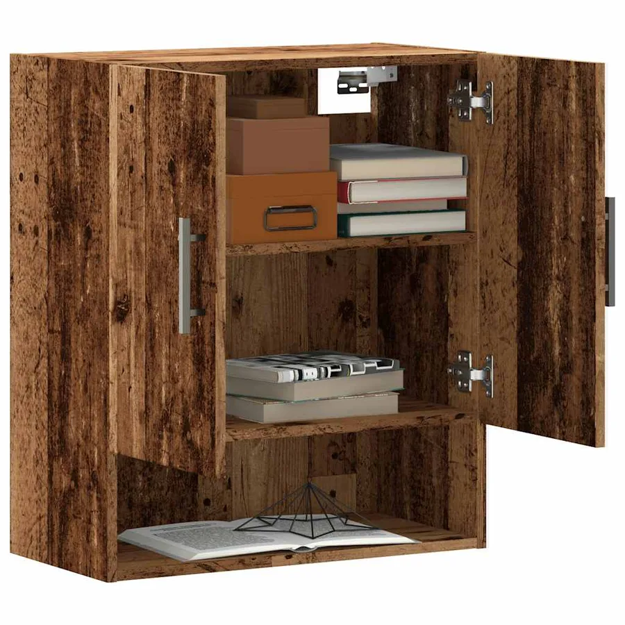 Armoire murale vieux bois 60x31x70 cm bois d'ingénierie - 3