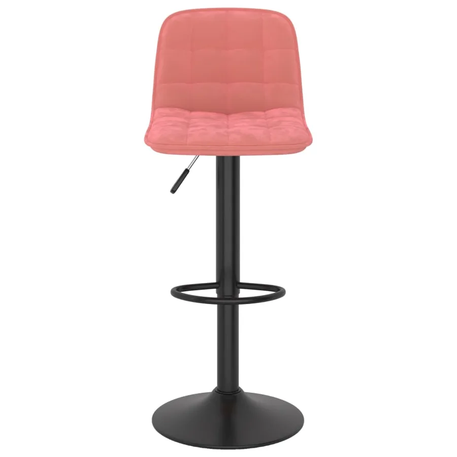 Tabourets de bar lot de 2 rose velours - 4
