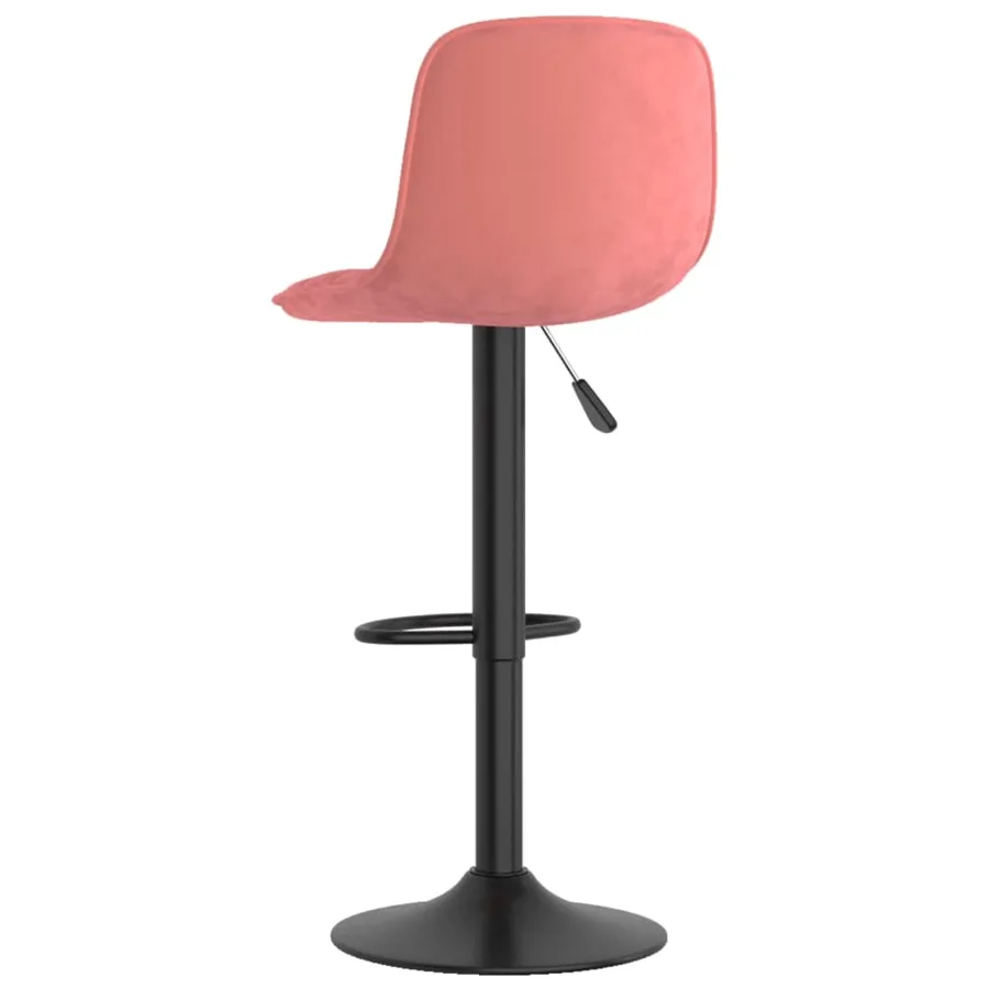 Tabourets de bar lot de 2 rose velours - 6