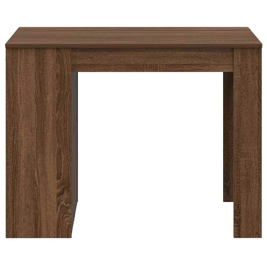 Bureau avec tiroir et étagère chêne marron bois d'ingénierie - 4