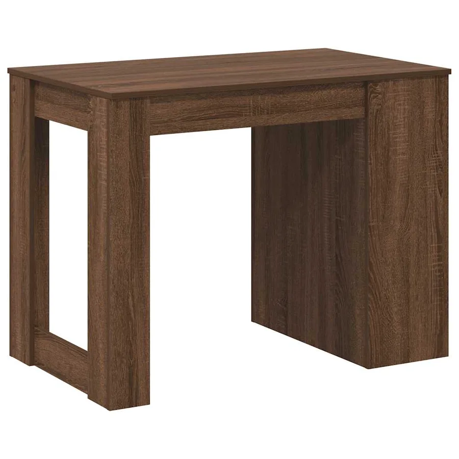 Bureau avec tiroir et étagère chêne marron bois d'ingénierie - 7