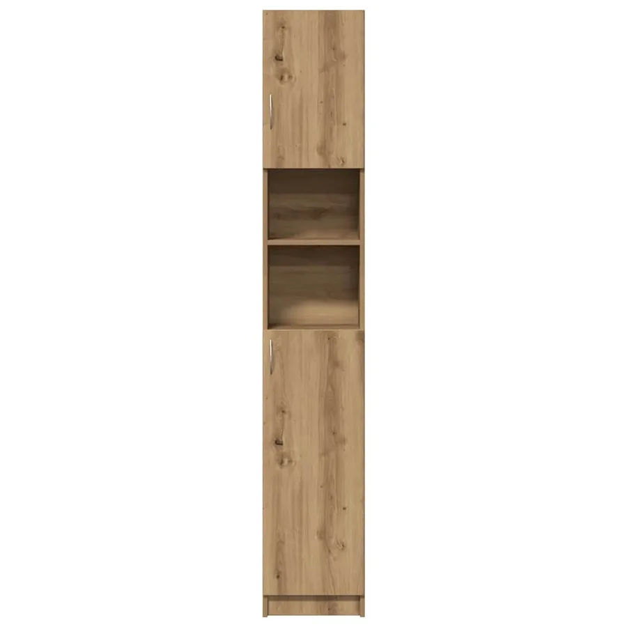 Meuble de salle de bain Chêne artisanal 32x25,5x190 cm Bois d'ingénierie - 4