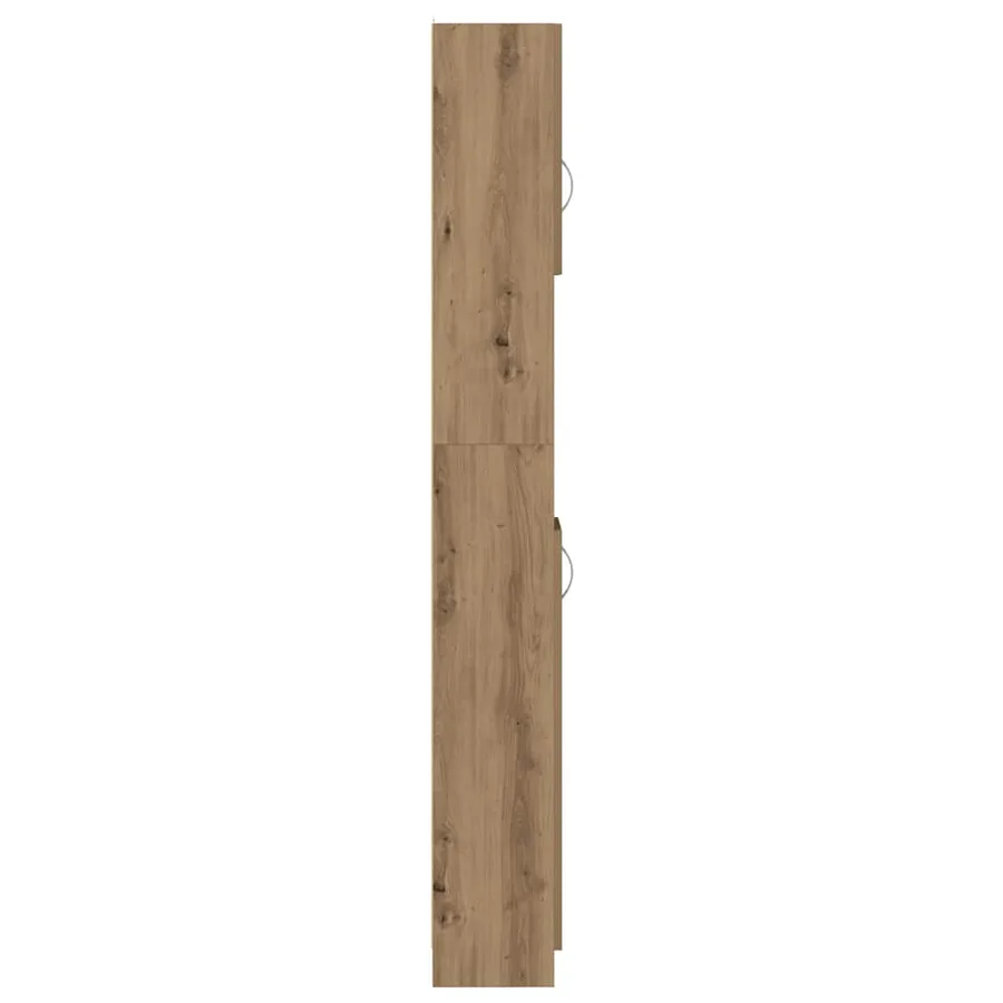 Meuble de salle de bain Chêne artisanal 32x25,5x190 cm Bois d'ingénierie - 6