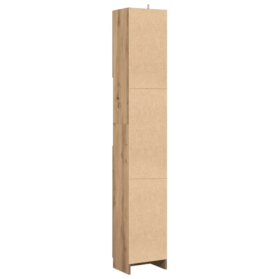 Meuble de salle de bain Chêne artisanal 32x25,5x190 cm Bois d'ingénierie - 7