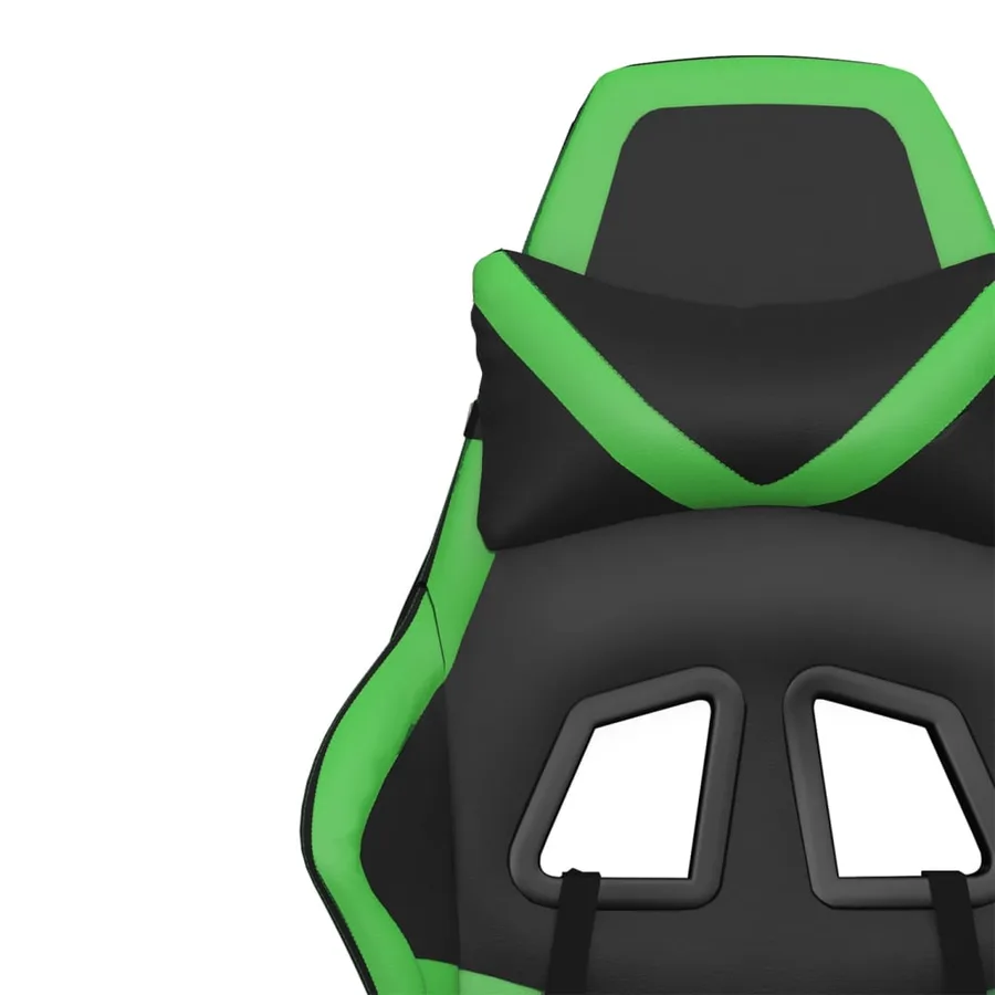 Chaise de jeu Noir et vert Similicuir - 11