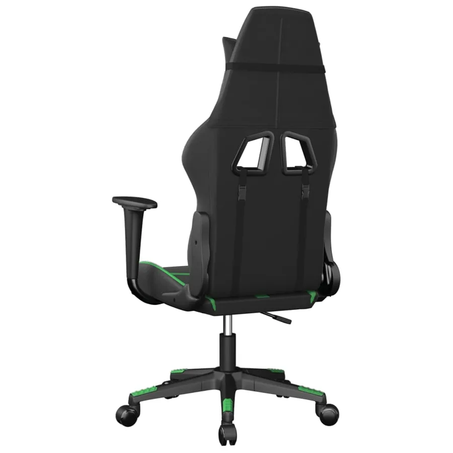 Chaise de jeu Noir et vert Similicuir - 5