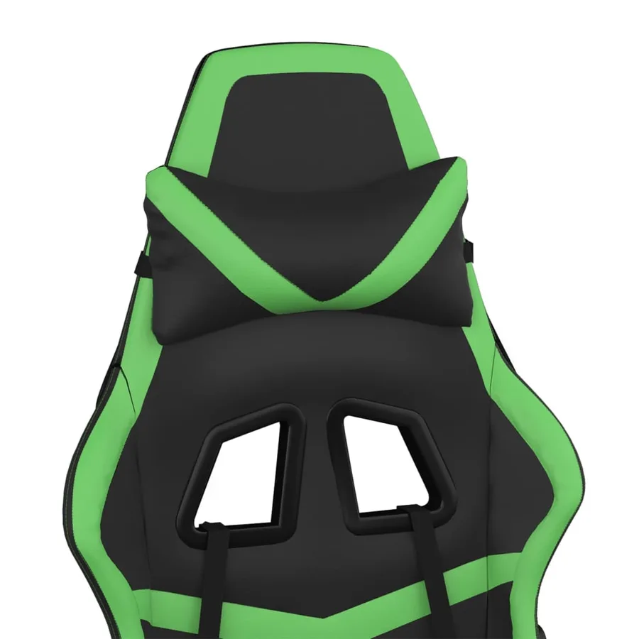 Chaise de jeu Noir et vert Similicuir - 9
