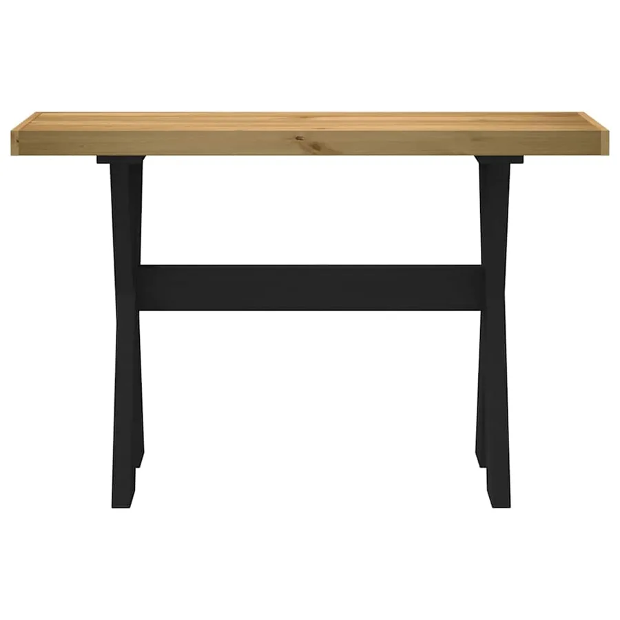 Table console NOAIN pieds en forme de X 120x30x75 cm massif pin - 3