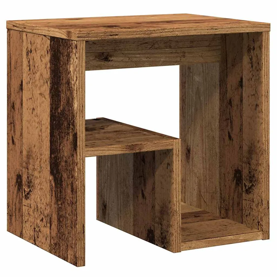 Table de chevet vieux bois 40x30x40 cm bois d'ingénierie - 6