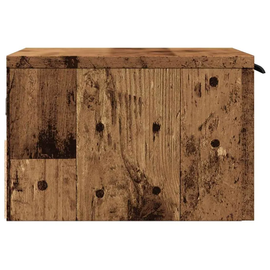 Table de chevet murale vieux bois 34x30x20 cm - 7