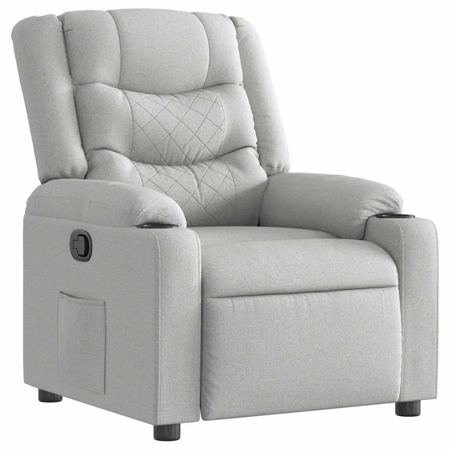 Fauteuil inclinable gris nuage tissu - 2