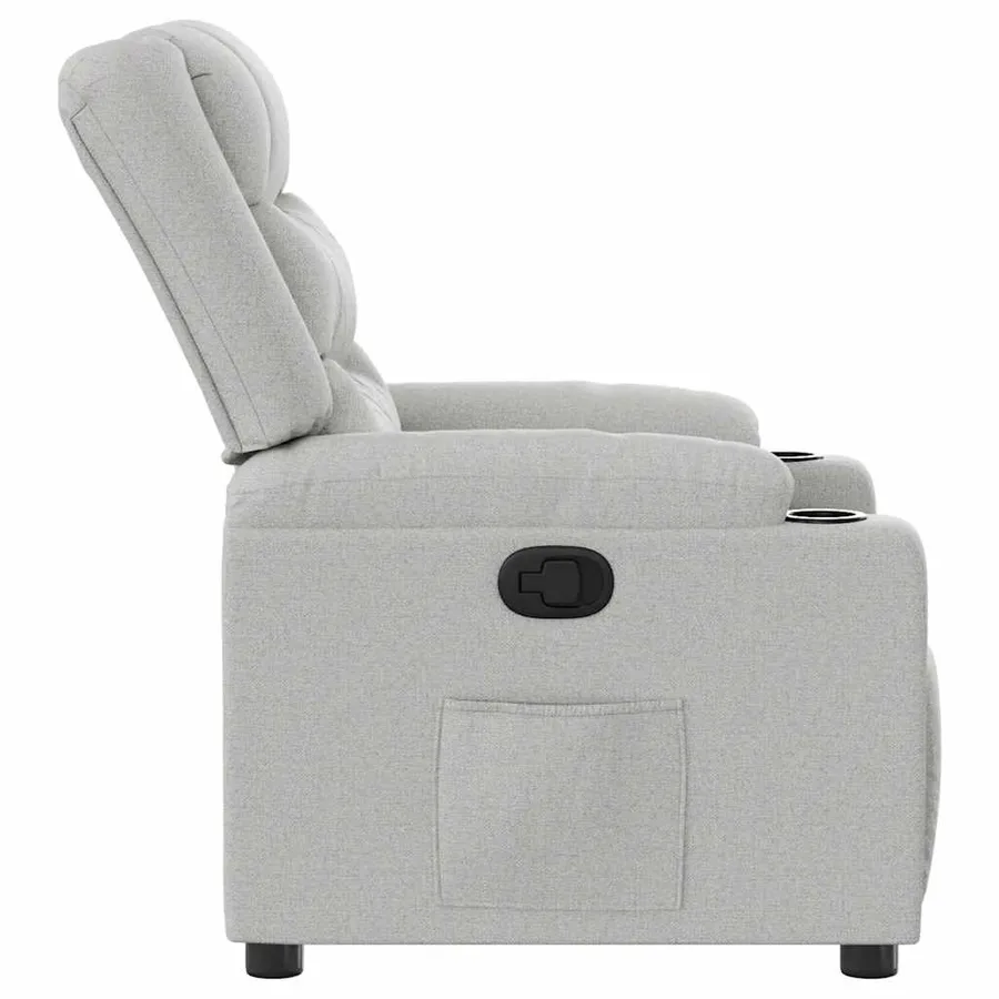 Fauteuil inclinable gris nuage tissu - 4