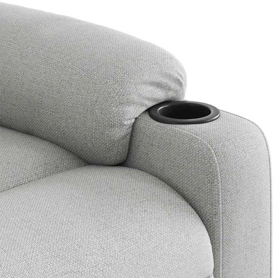Fauteuil inclinable gris nuage tissu - 8