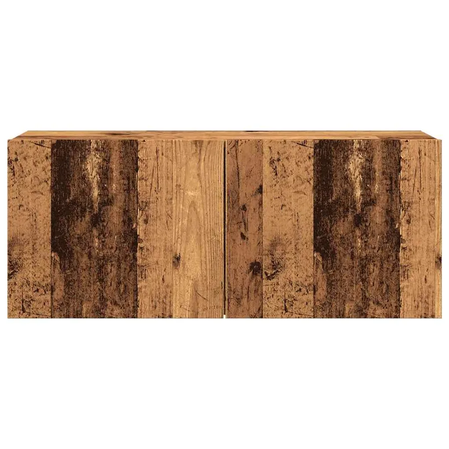Meuble TV mural vieux bois 100x30x41 cm - 5