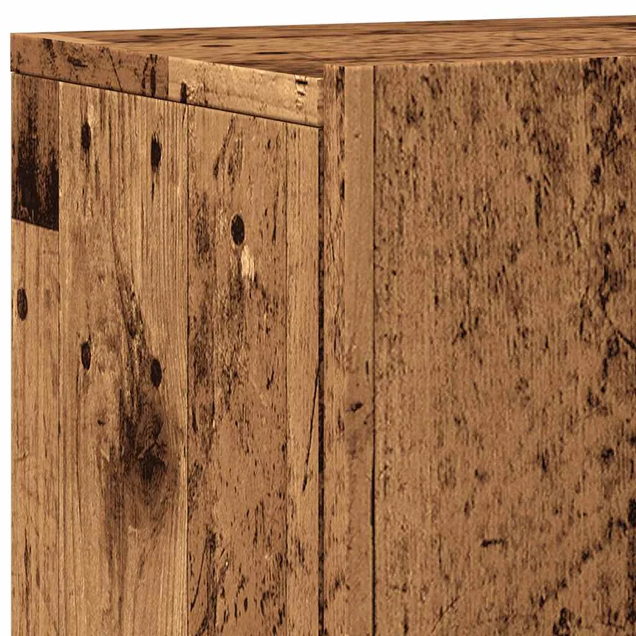 Meuble TV mural vieux bois 100x30x41 cm - 9