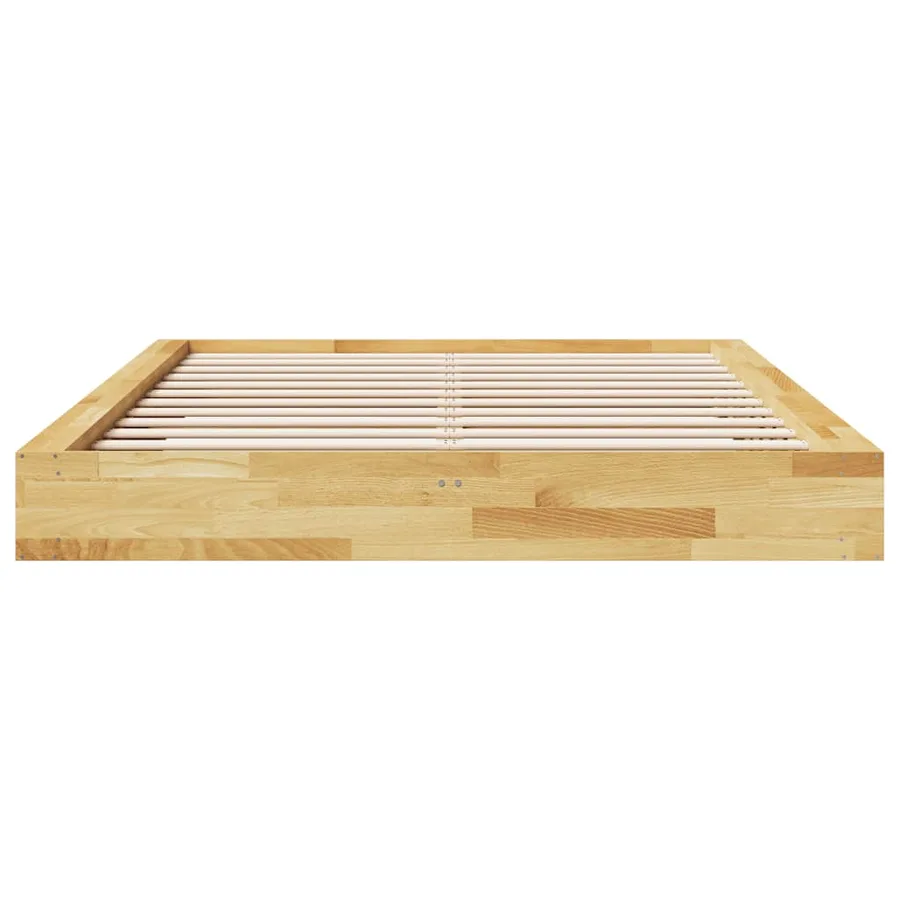 Cadre de lit sans matelas 160x200 cm bois massif de chêne - 6