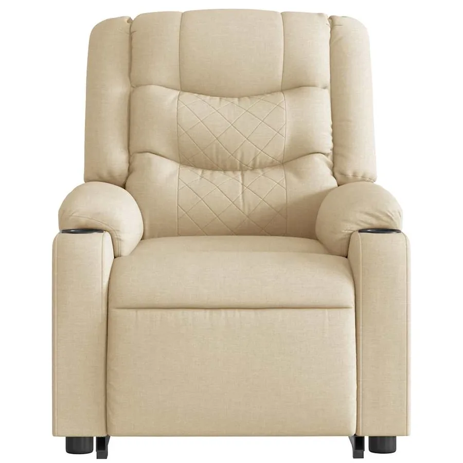 Fauteuil inclinable Crème Tissu - 5