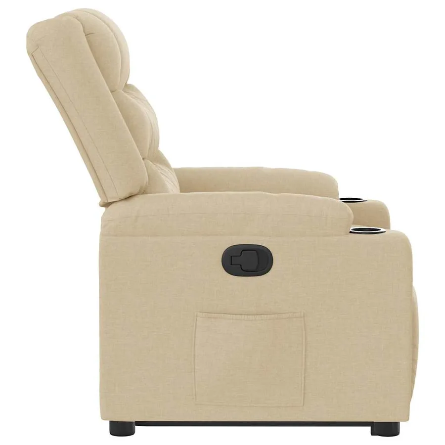 Fauteuil inclinable Crème Tissu - 7