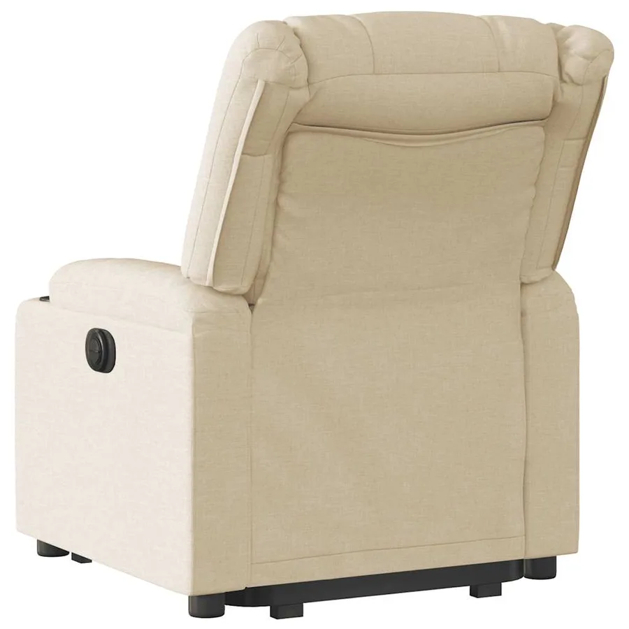 Fauteuil inclinable Crème Tissu - 8