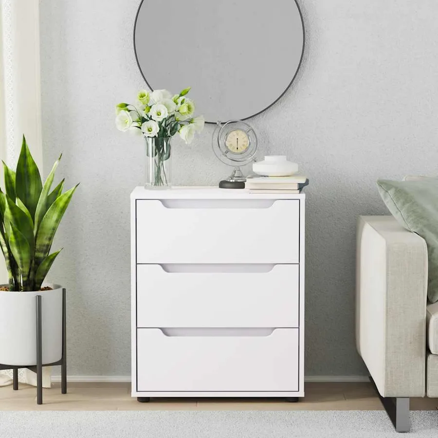 Buffet VISNES blanc 60x40x73 cm bois d'ingénierie - 4
