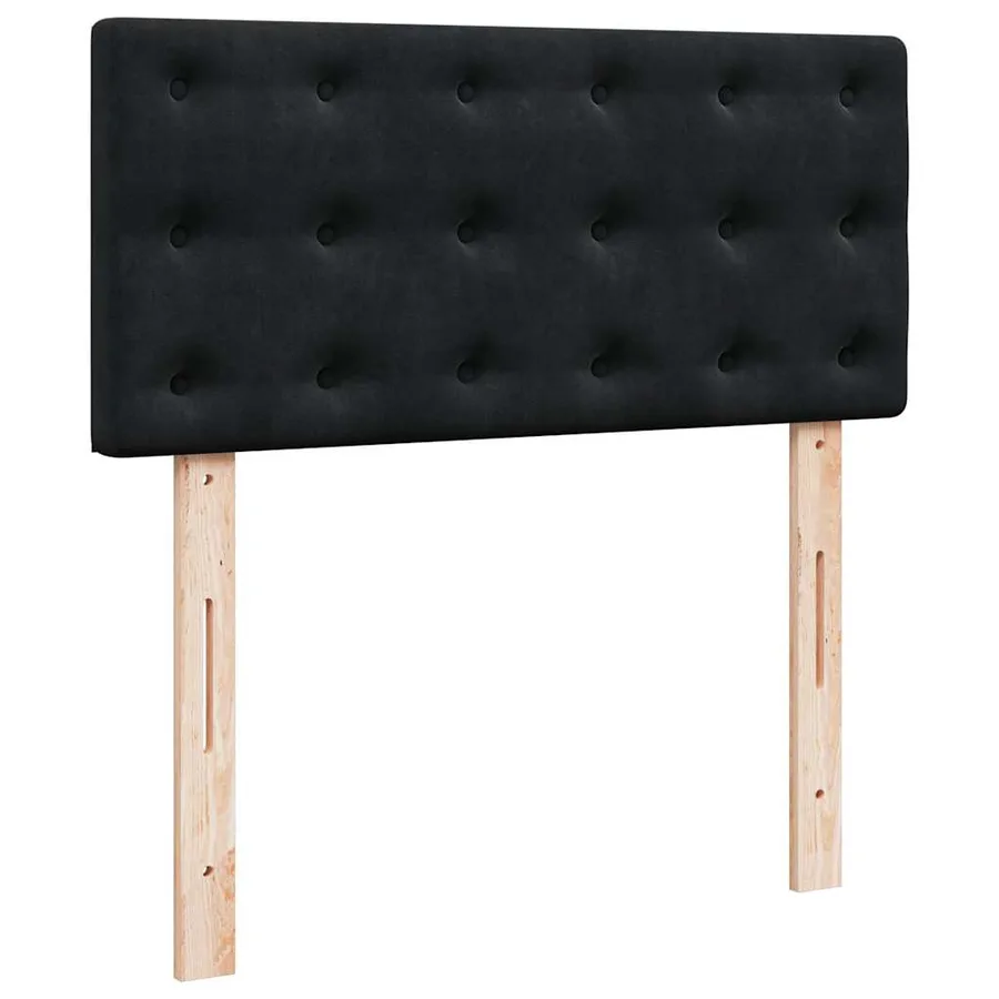 Cadre de lit ottoman avec matelas noir 200x200cm velours - 10