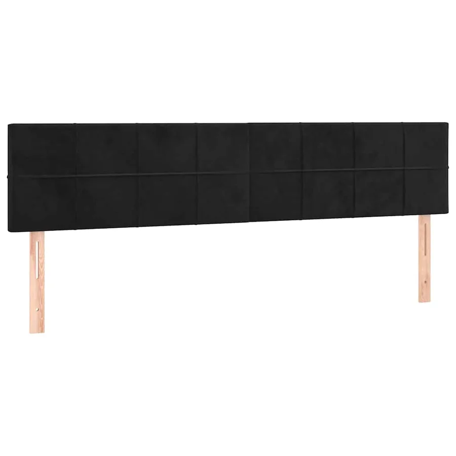 Cadre de lit ottoman avec matelas noir 200x200cm velours - 10