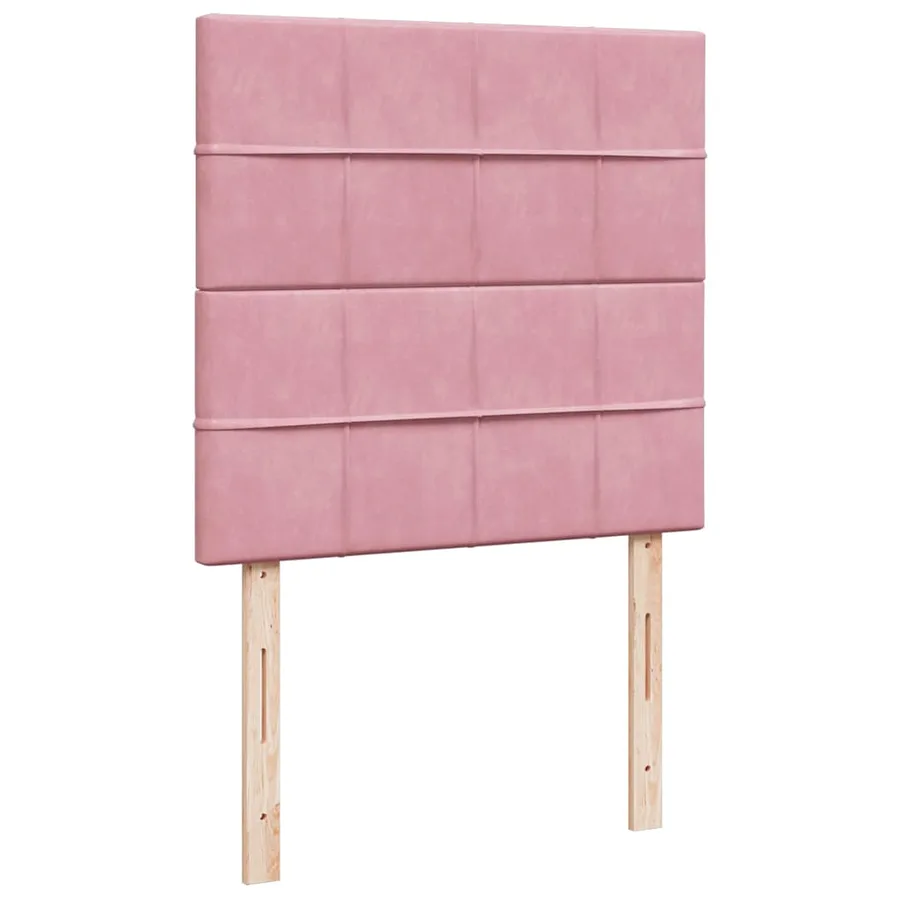 Cadre de lit ottoman avec matelas rose 100x200 cm velours - 13