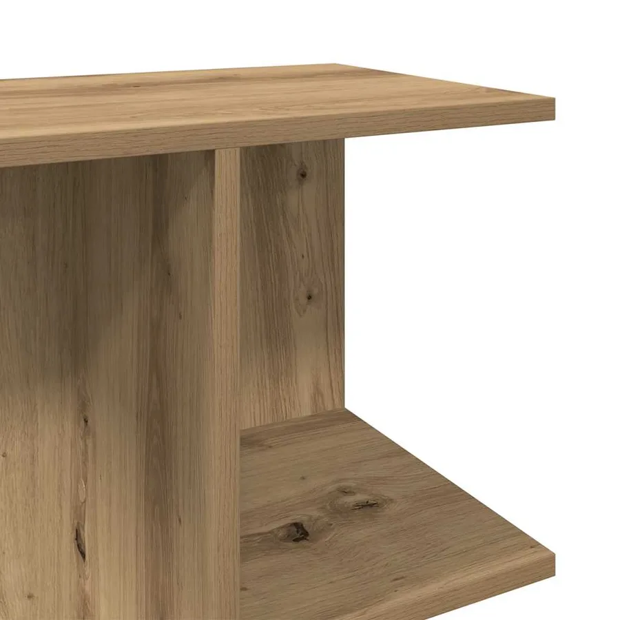 Tables de chevet 2 pcs chêne artisanal bois d'ingénierie - 9