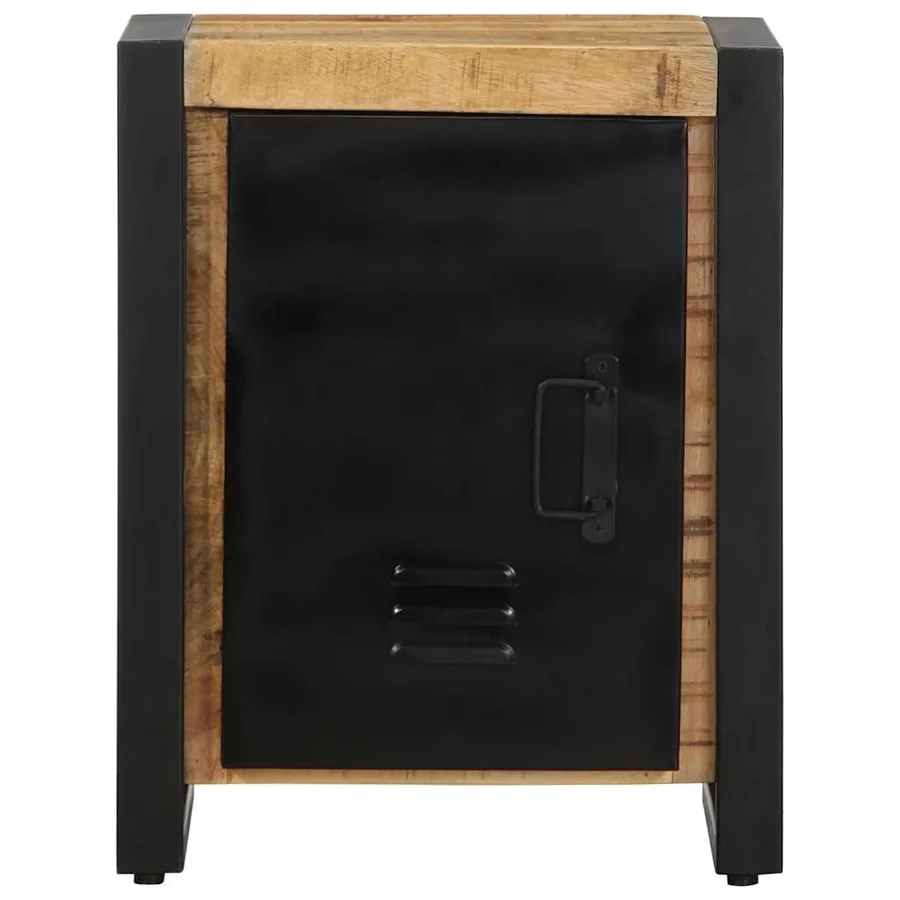 Table de chevet 40x30x51 cm bois massif de manguier brut - 2