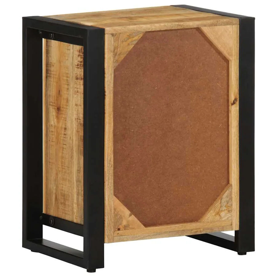 Table de chevet 40x30x51 cm bois massif de manguier brut - 7