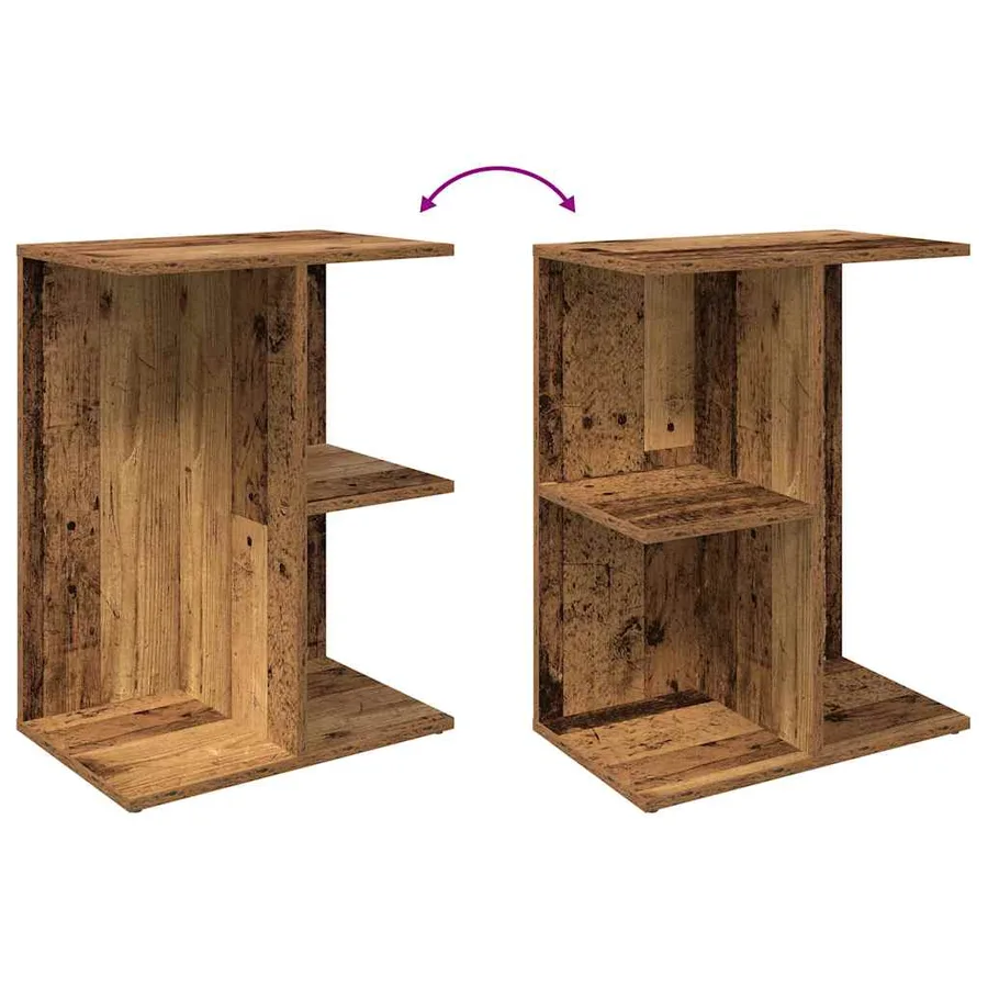 Tables de chevet 2 pcs vieux bois 46,5x29x61 cm bois ingénierie - 8