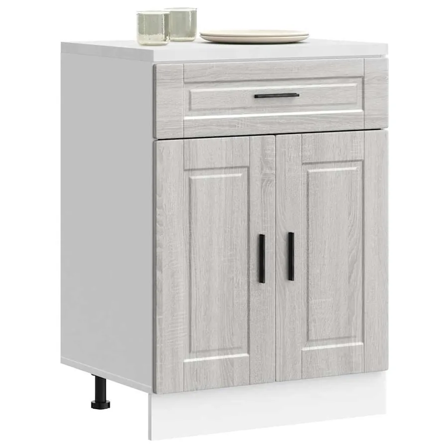 Armoire de cuisine Porto sonoma gris bois d'ingénierie