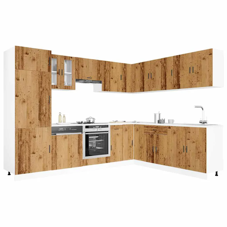 Ensemble d'armoires de cuisine 14 pcs Porto bois d'ingénierie