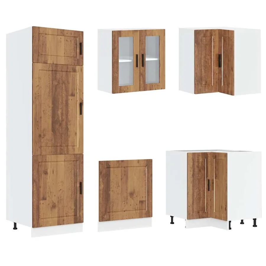 Ensemble d'armoires de cuisine 14 pcs Porto bois d'ingénierie - 5