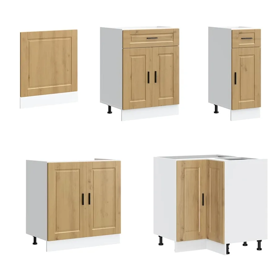 Ensemble d'armoires de cuisine 11 pcs Porto bois d'ingénierie - 4