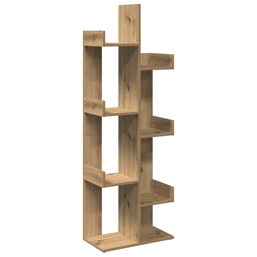 Bibliothèque chêne artisanal 48x25,5x140 cm bois d'ingénierie - 2