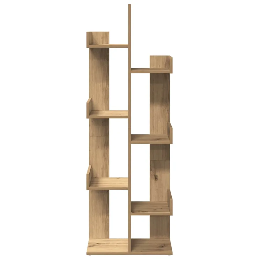 Bibliothèque chêne artisanal 48x25,5x140 cm bois d'ingénierie - 4